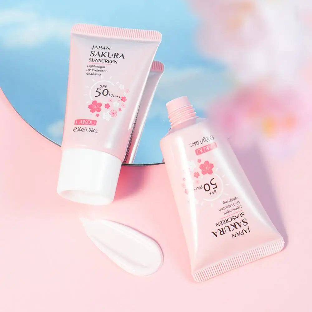 Sakura Sunscreen Cream SPF50 Moisturizing UV Protection - Smarsty