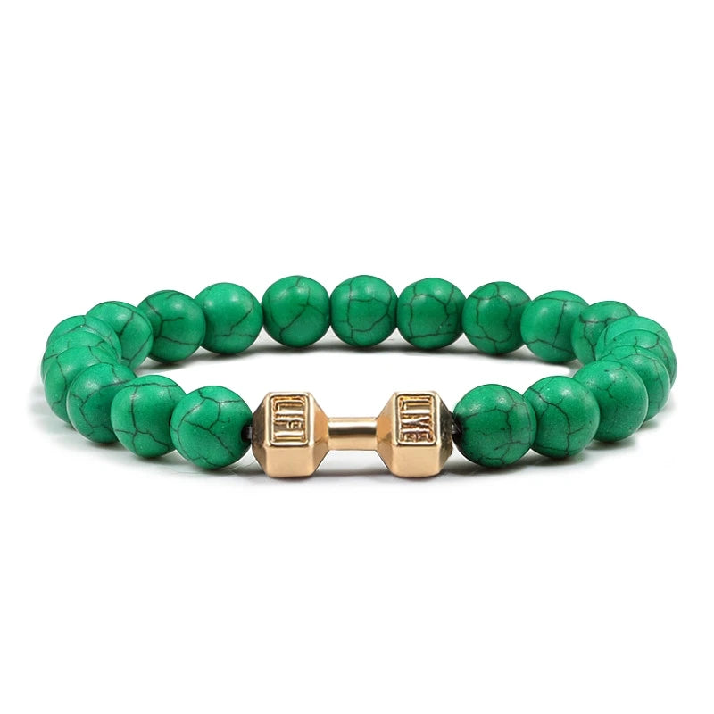 Natural Volcanic Stone Bracelet for Fitness Enthusiasts - Smarsty