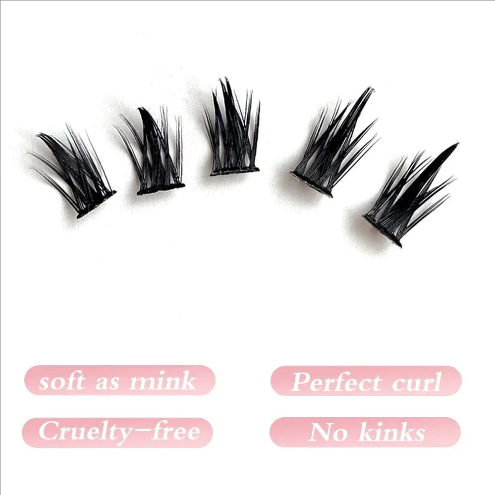 MIAOJIE 160 Rows Faux Mink Cluster Lashes for Natural Look - Smarsty