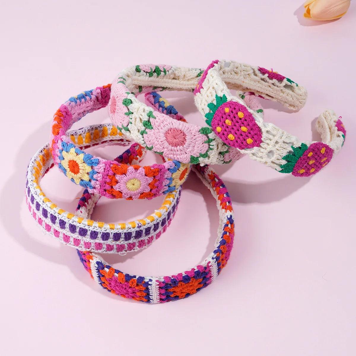 Knitted Headband Bohemian Handmade Summer Seaside Cotton - Smarsty