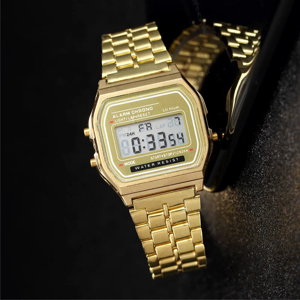 Luxury LED Digital Watch for Men Stainless Steel - Smarsty