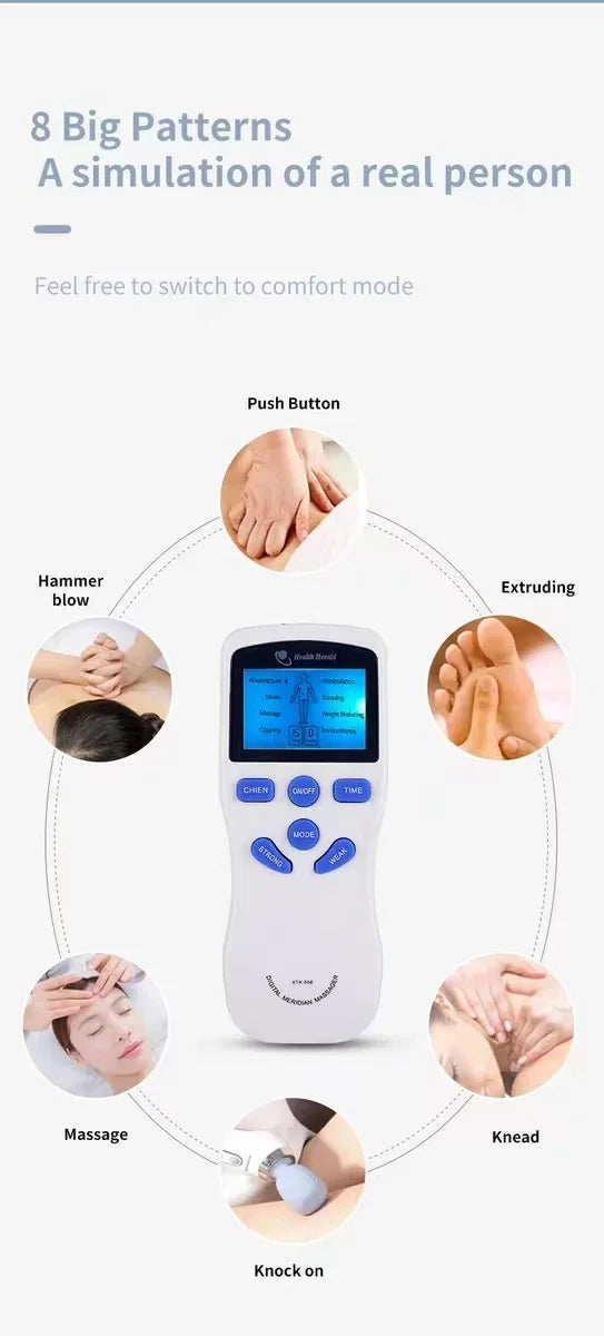8 Modes EMS Dual Channel Muscle Massager for Fatigue Relief - Smarsty