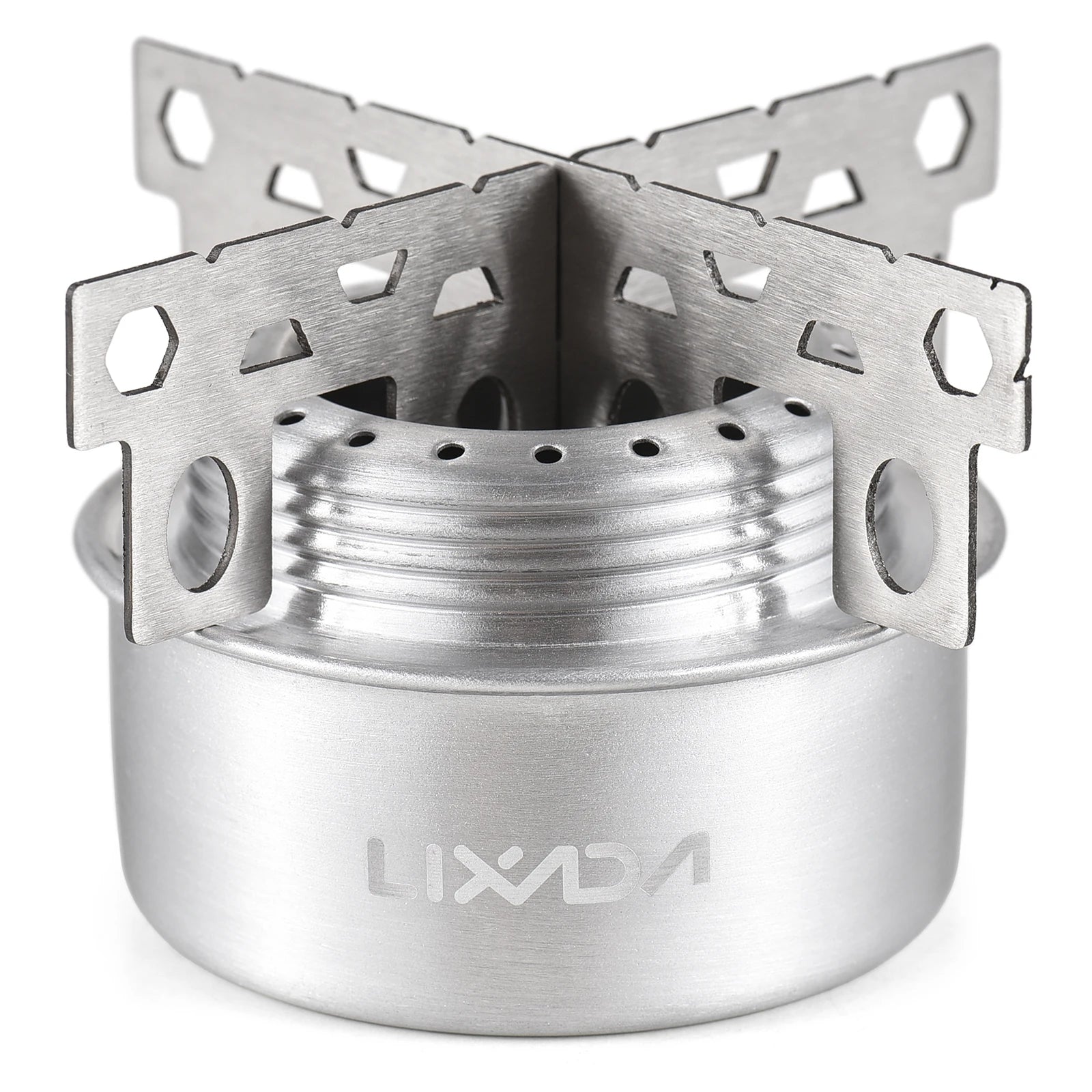 Outdoor Mini Alcohol Stove Aluminum Alloy Alcohol Stove with Lid Outdoor Camping Hiking Backpacking Cooking Stove