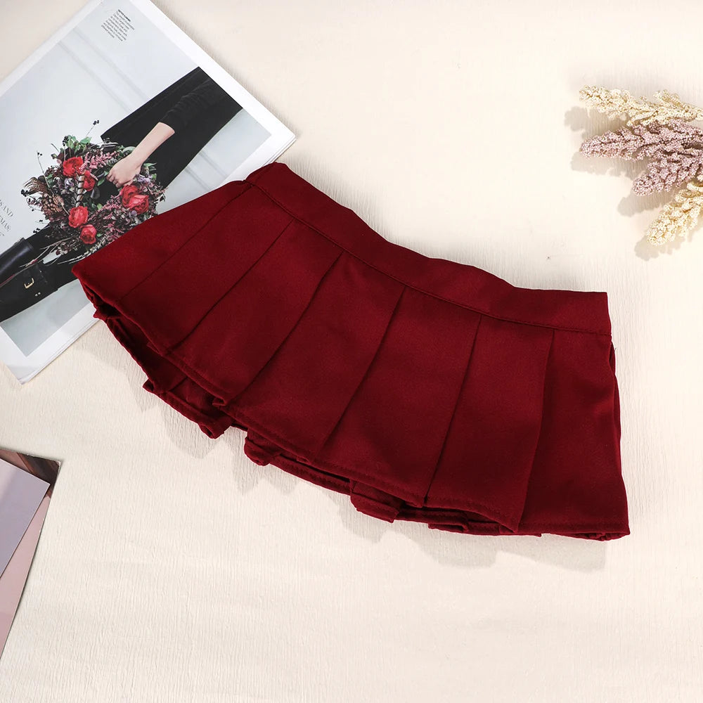 Ultrashort Jk Skirts Plaid Cosplay Costume Skirt Japanese Style Summer Schoolgirl Pleated Skirts Vintage Sexy Clubwear Skirt - Smarsty