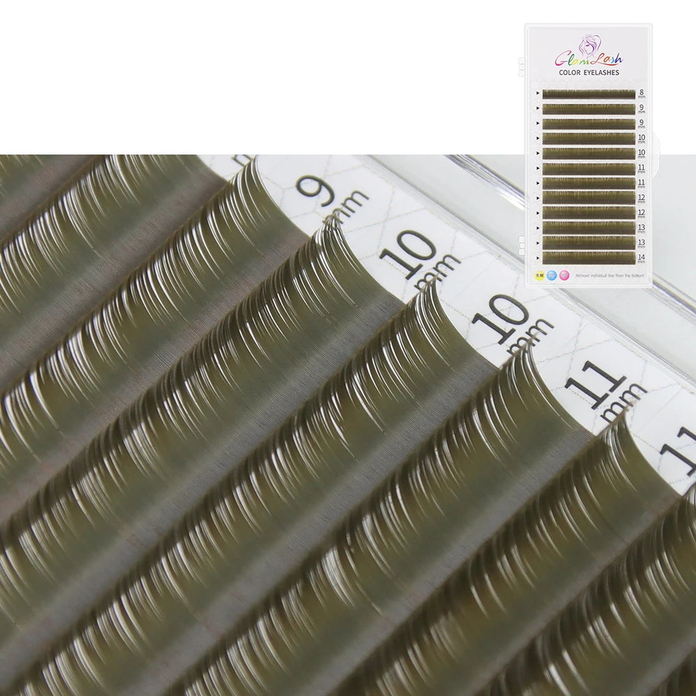 Glamlash Morandi Grey Colorful Individual Eyelash Extensions - Smarsty