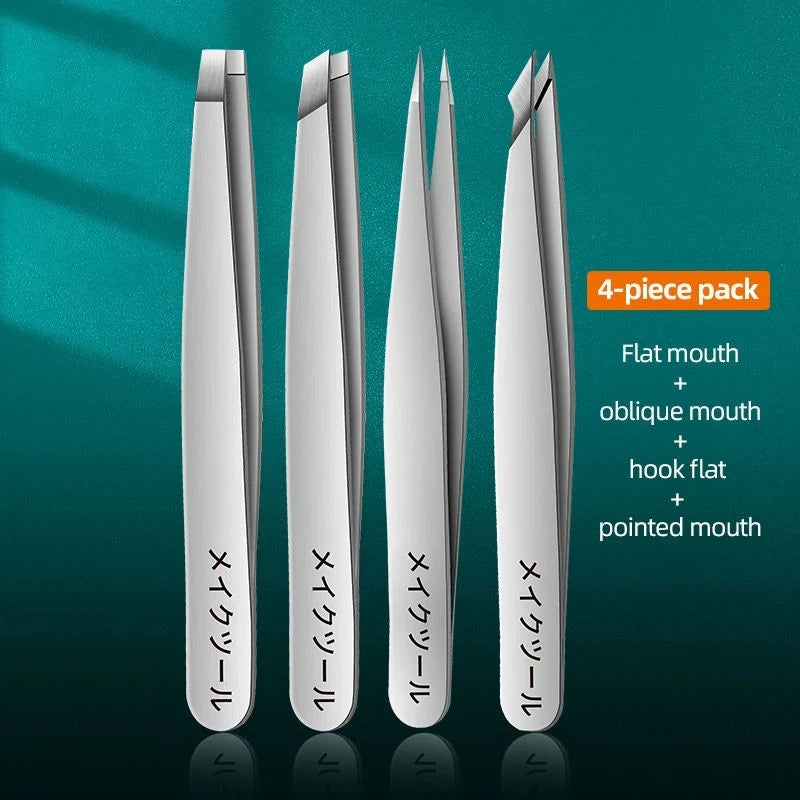 Ouriner Stainless Steel Eyebrow Tweezers Set for Precision Hair Removal - Smarsty