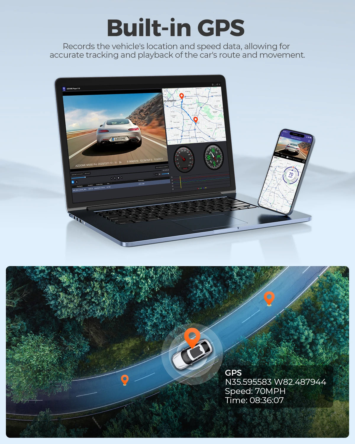 4K Dash Cam With GPS And Superior Night Vision Parking - Smarsty