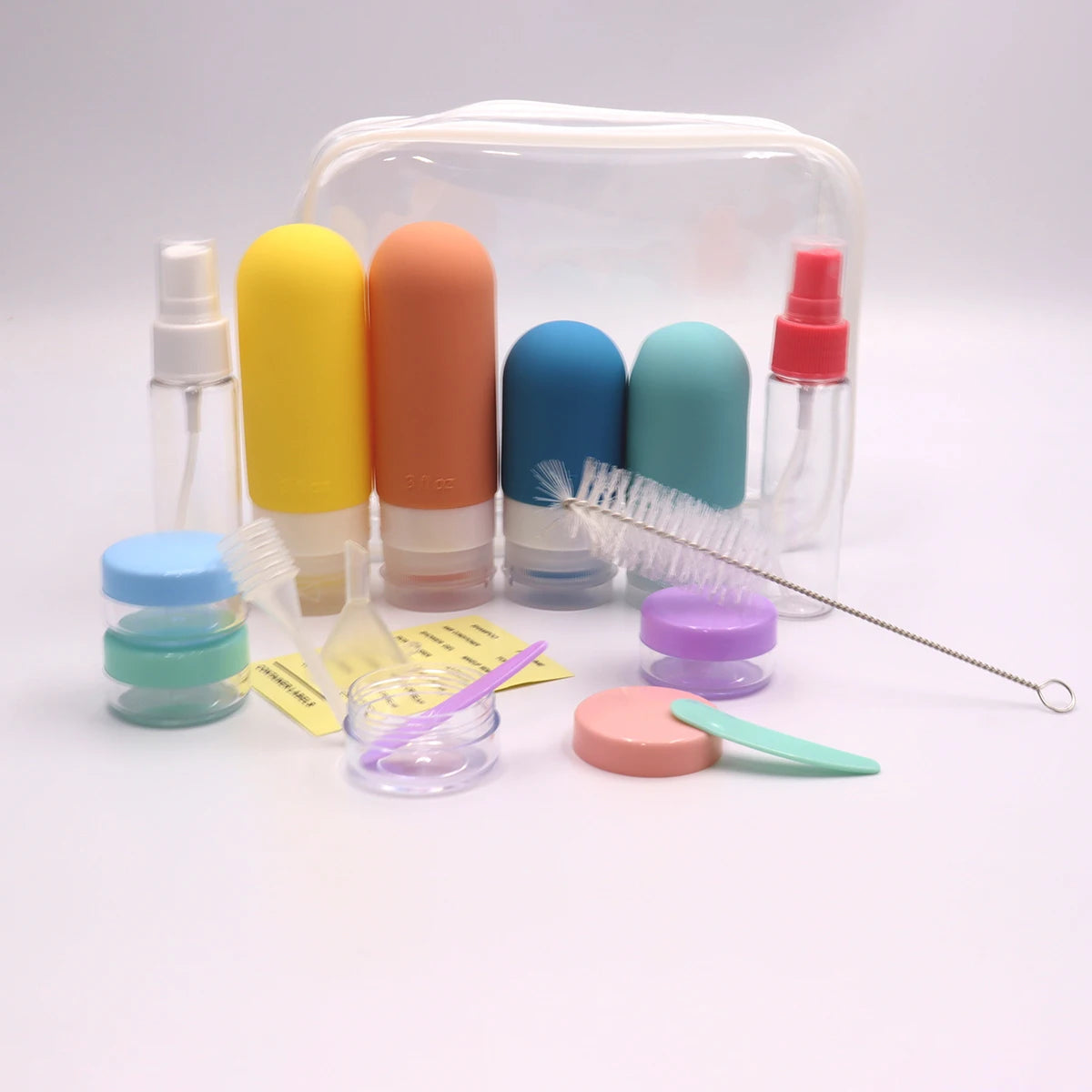 16 Pack Silicone Travel Bottles Set For Toiletries - Smarsty