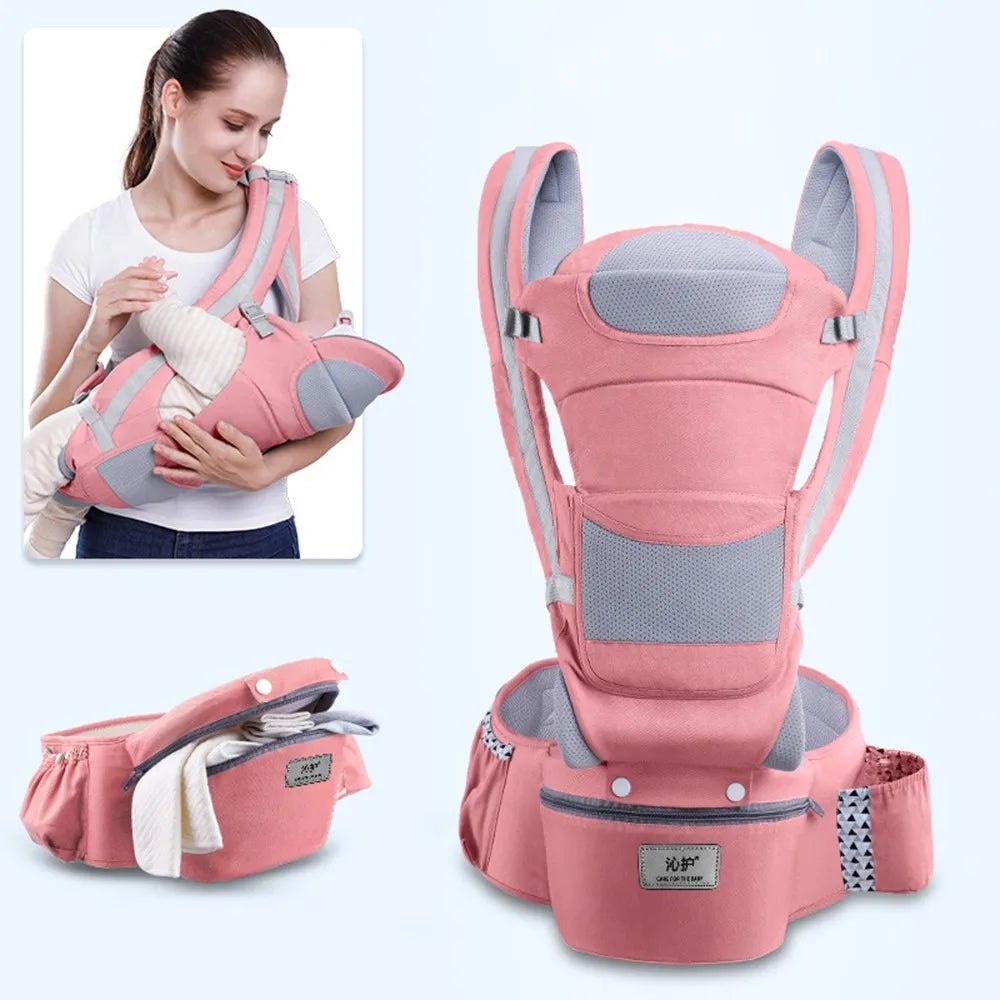 Ergonomic Baby Carrier Backpack Infant Baby Hipseat Carrier Front Facing Ergonomic Kangaroo Baby Wrap Sling Travel Backpack by Smarsty