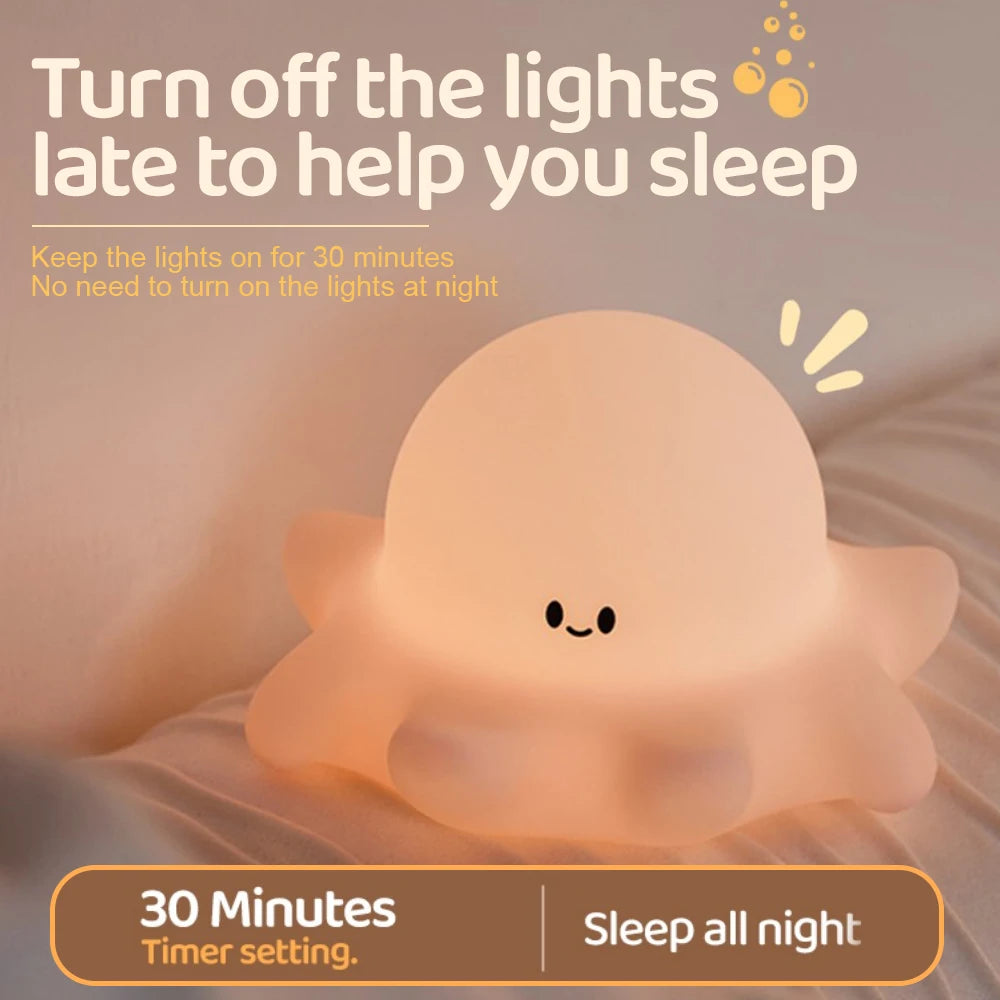 Cute Penguin Night Light Rechargeable Silicone Lamp for Kids - Smarsty