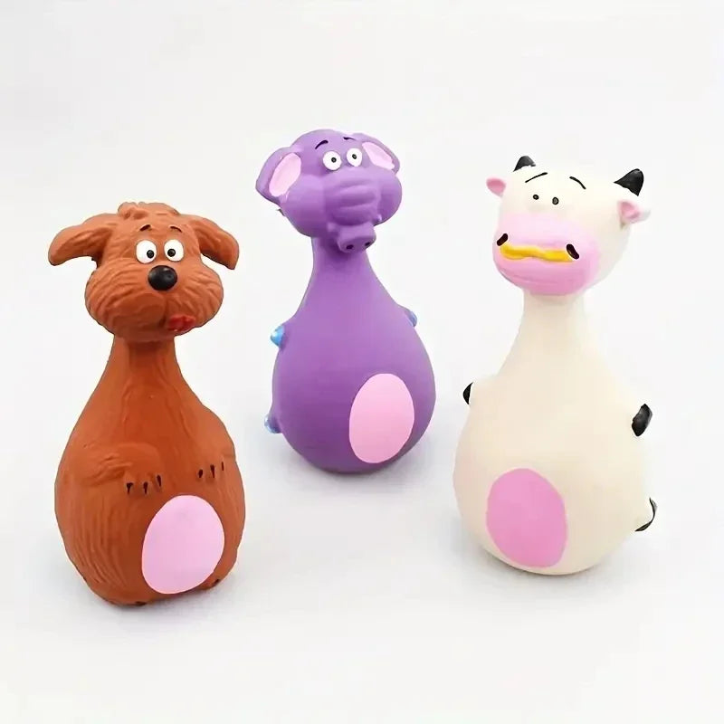 Interactive Squeaky Rubber Toys for Small Dogs - Smarsty