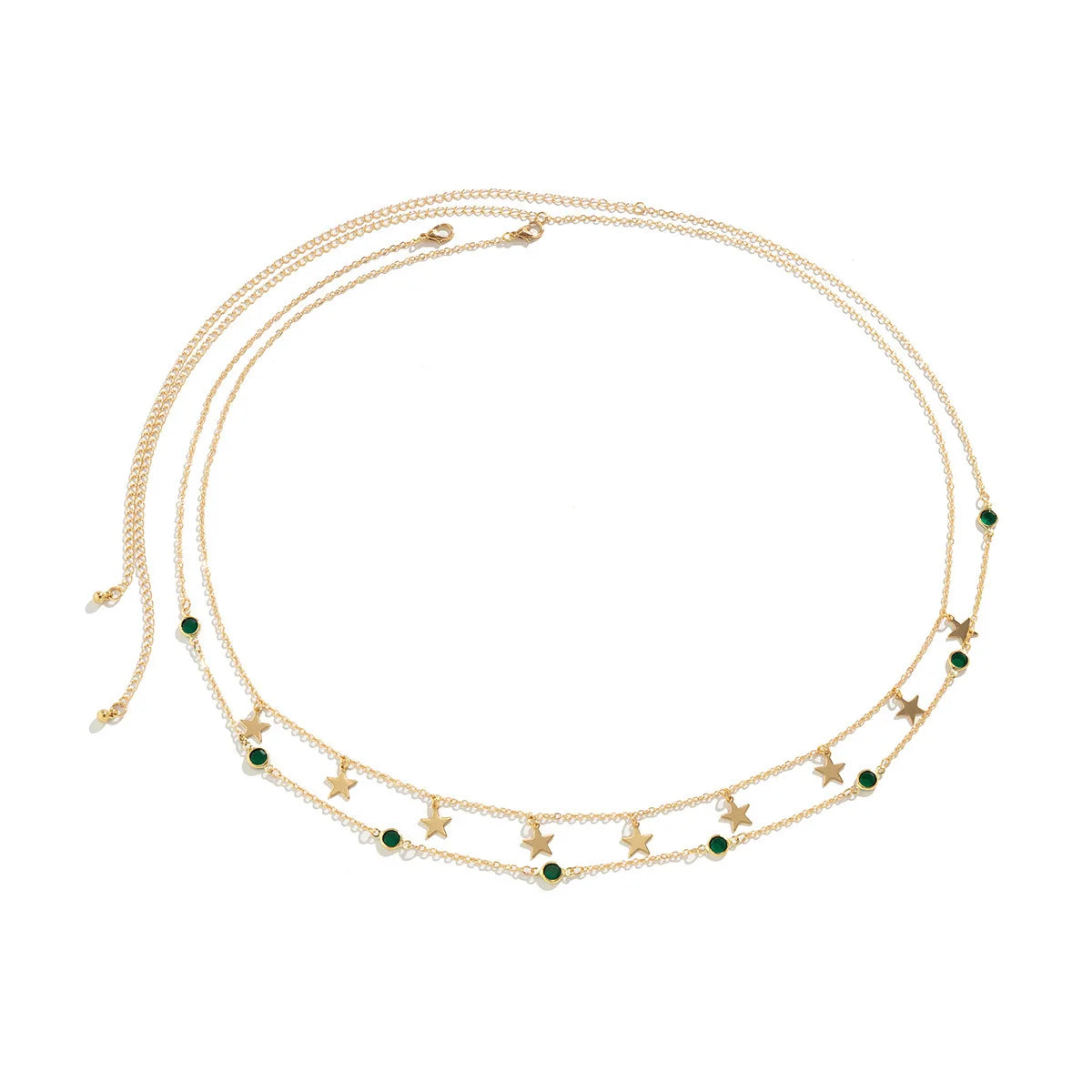 Beach Bikini Waist Chain with Rhinestone Pendant - Smarsty