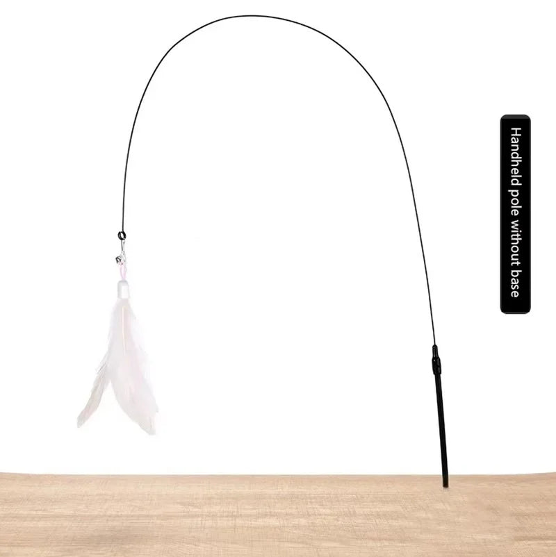 Interactive Cat Teaser Stick With Replaceable Feather - Smarsty