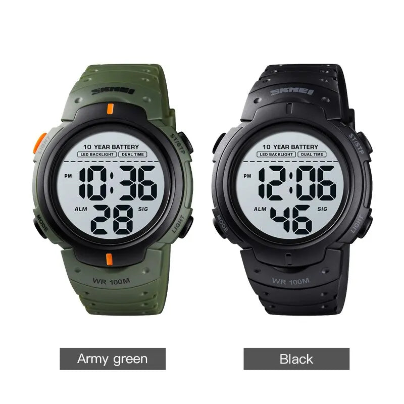 Waterproof Digital Sport Watch with 10 Year Battery Life - Smarsty