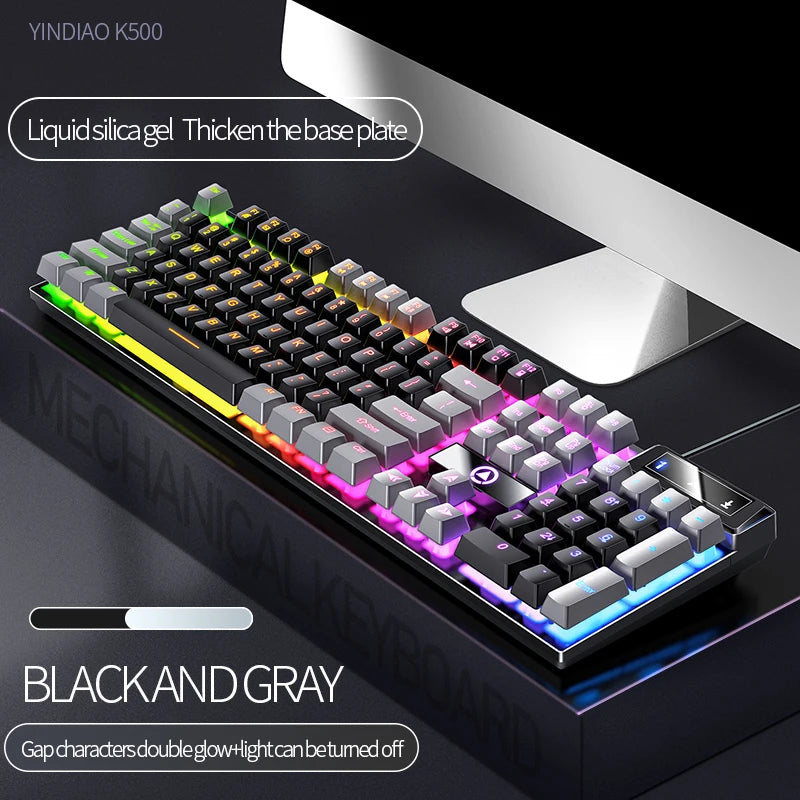 Low Profile Gaming Keyboard With Numpad Wired USB Cable