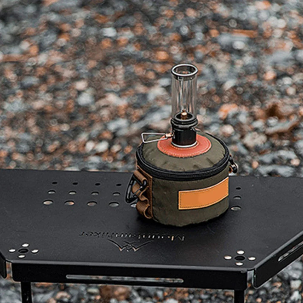 Camping Gas Lantern Butane Gas Light Lantern Multi-Function Gas Candle Light Metal Portable Tent Lantern for Camping Picnic