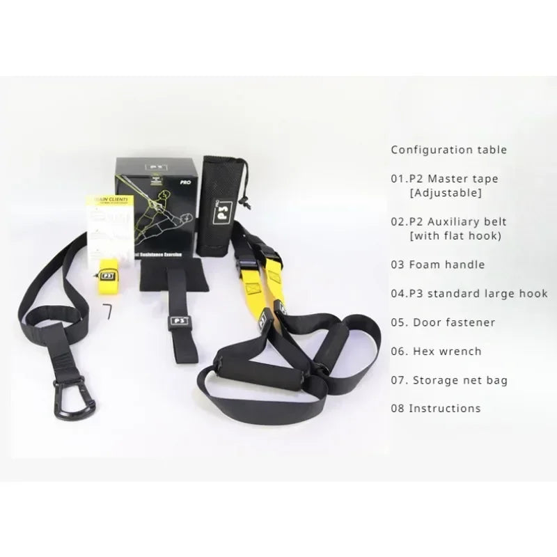 Suspension Training Strap Fitness Strength Power Suspension Trainer Adjustable Yoga Strap Wall Mount Professional Trx Tensioner