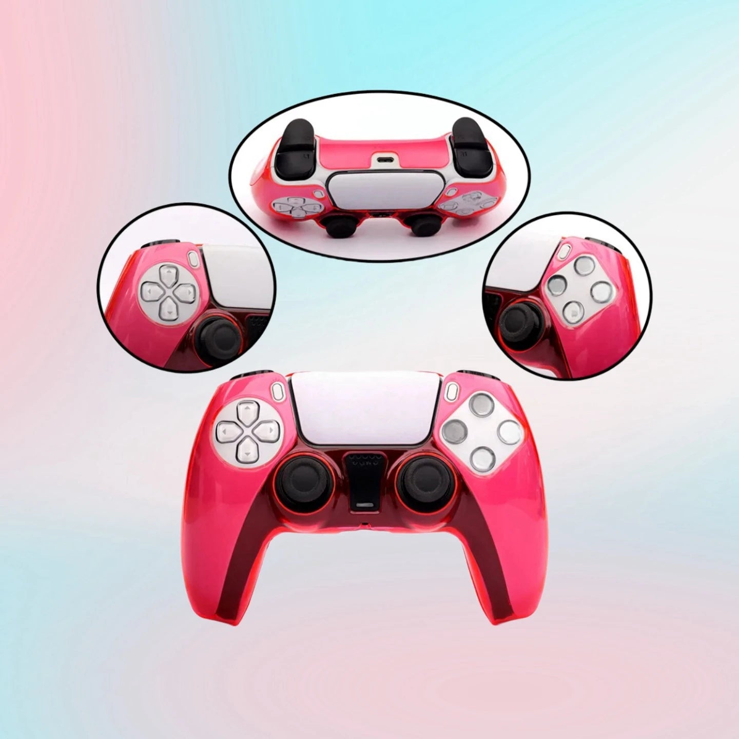 Ultra Slim Transparent PS5 DualSense Controller Case - Smarsty