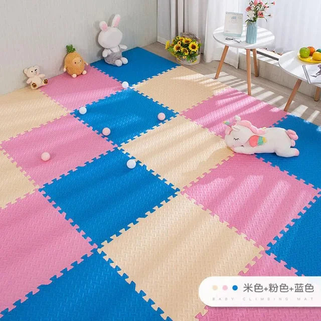 16pcs Foam Baby Play Mat Puzzle Mat Kids Interlocking Exercise Tiles Rugs Puzzle Floor Tiles Toy Carpet Soft Carpet 30*30*1cm by Smarsty