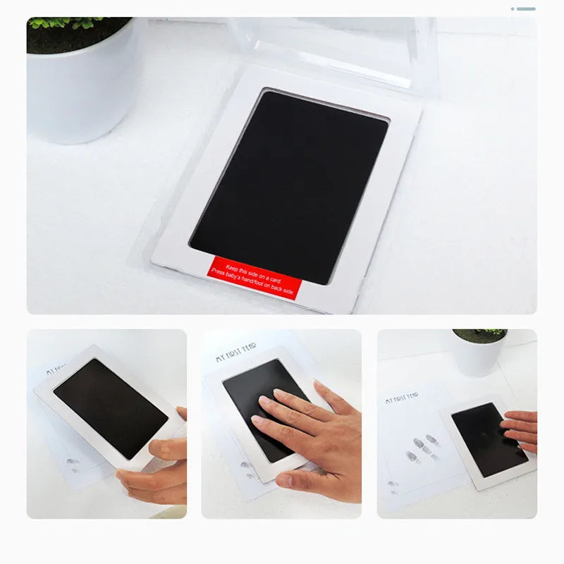 Newborn Handprint Kit With Safe Ink Pads Frame Keepsake - Smarsty