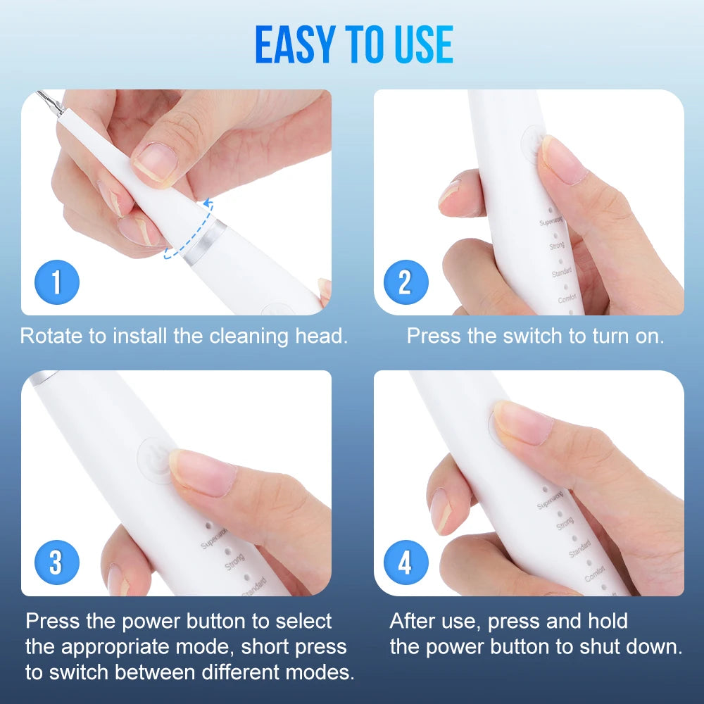 6 in 1 Ultrasonic Dental Cleaner for Effective Plaque Removal - Smarsty