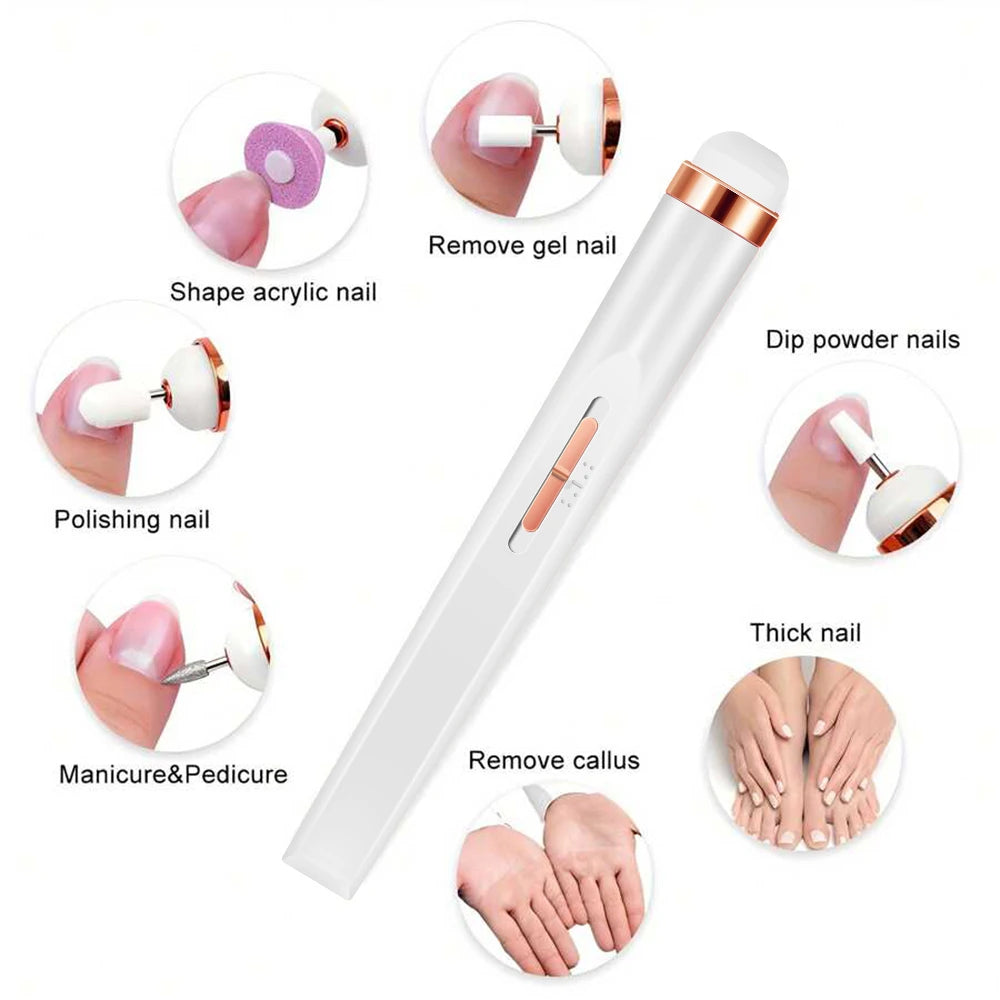 Portable Electric Nail File with 4 Speed Options - Smarsty