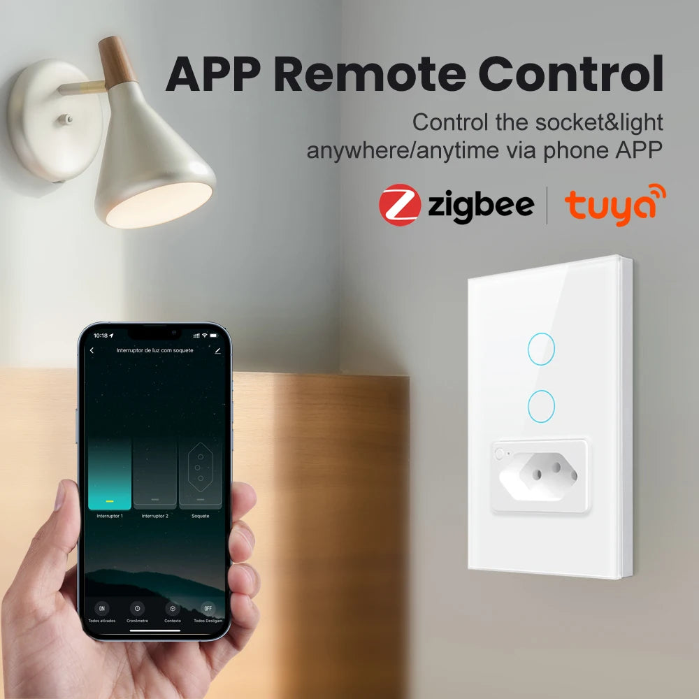AVATTO Smart Light Switch with WiFi Control and 20A Socket - Smarsty