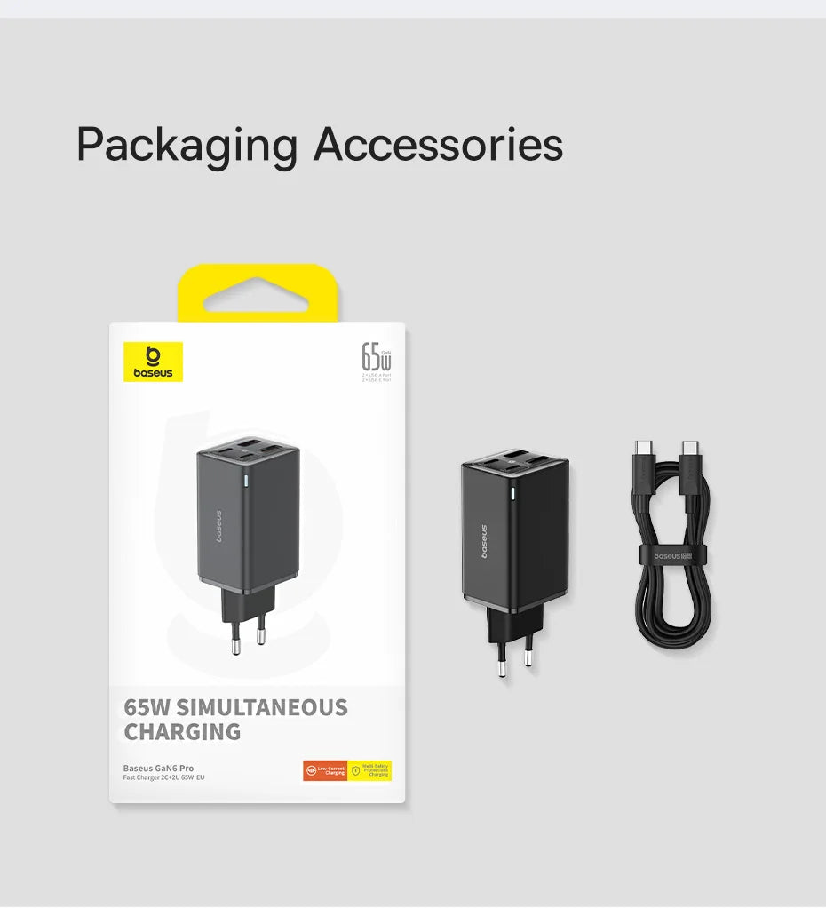 65W GaN USB C Charger With PD QC TravelReadyUltraCompact - Smarsty