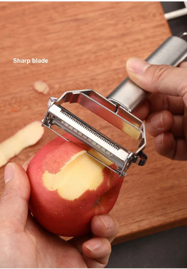 Stainless Steel Peeler Fruit Vegetable Multifunction Grater Julienne Peeler Slice Melon Potato Carrot Cucumber Home Kitchen Tool by Smarsty