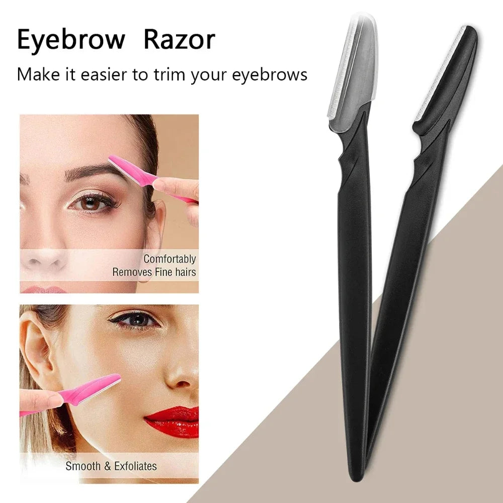 Eyebrow Razor Set with Precision Safety Covers - Smarsty