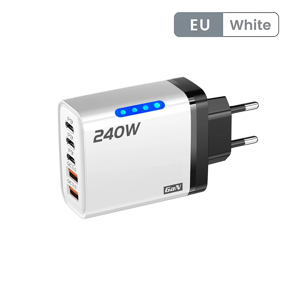 Five Port USB C PD Charger Fast Charge QC3 Multiport - Smarsty