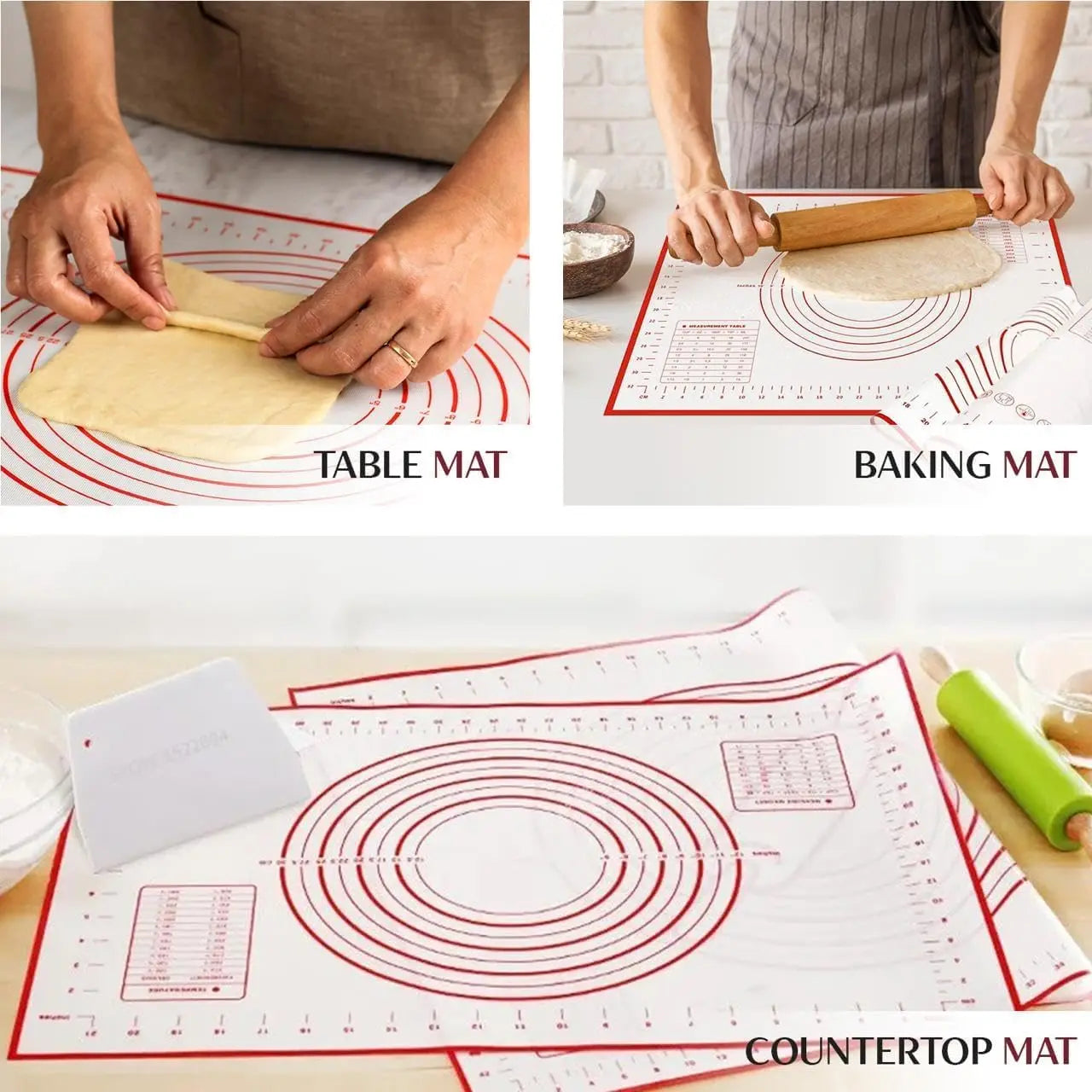 Non-Stick Silicone Baking Mat for Easy Dough Preparation - Smarsty