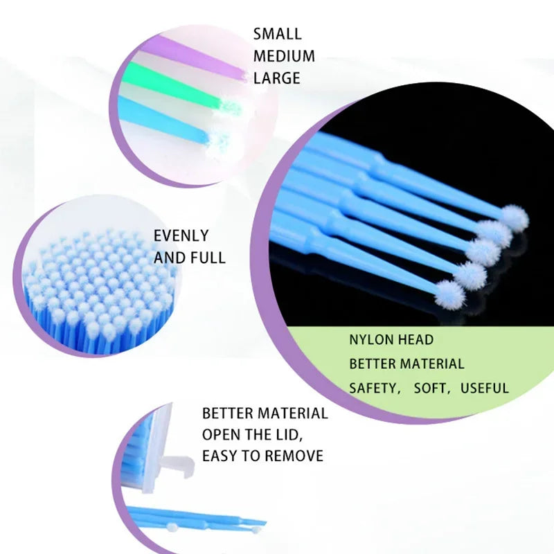 Eyelash Extension Cleaning Swabs for Perfect Makeup Application - Smarsty