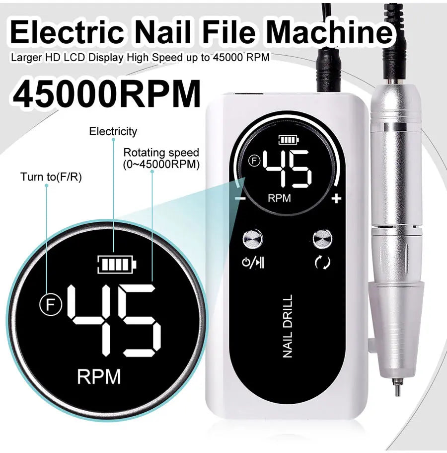 Professional Electric Nail Drill Machine for Manicure - Smarsty