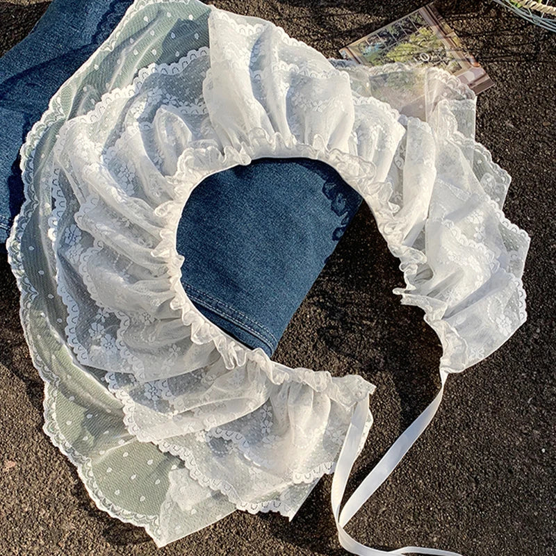 Korean Fashion Lace Skirt With Irregular Hemline - Smarsty