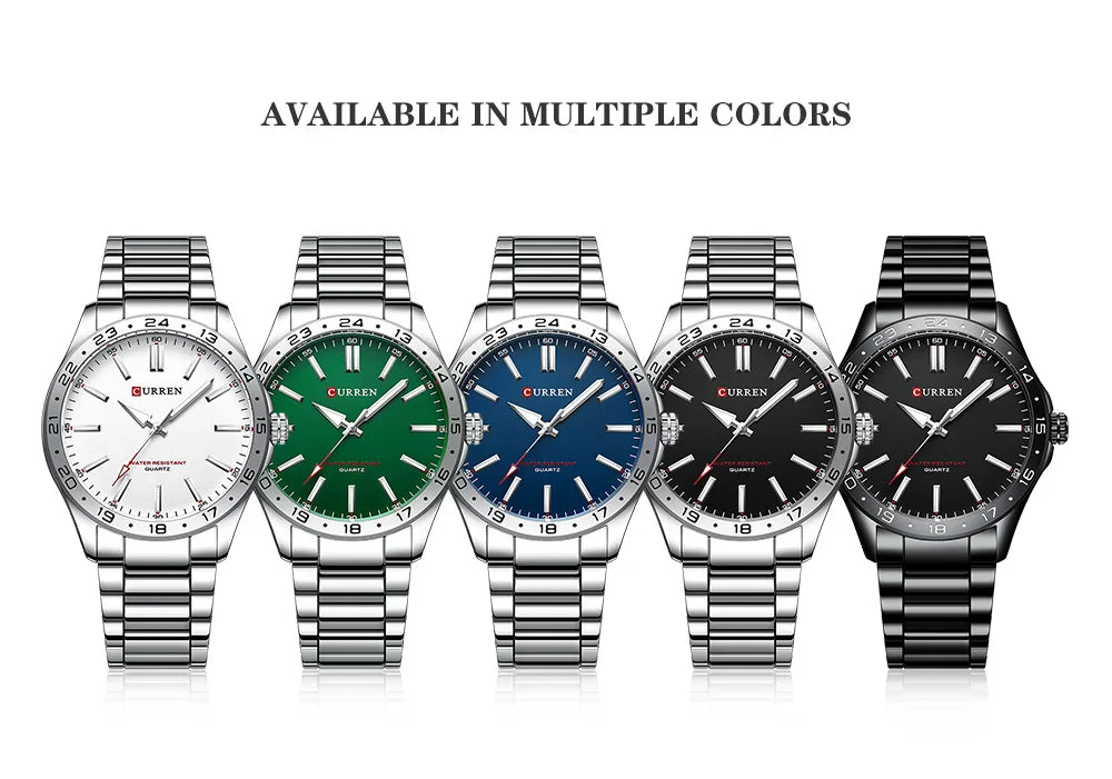 Curren Men's Ultra Thin Stainless Steel Quartz Watch - Smarsty