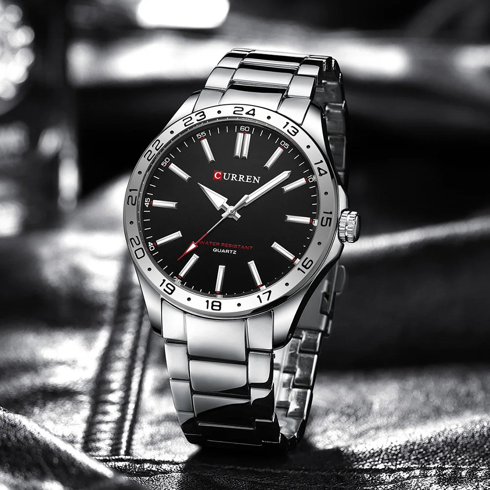 Curren Men's Ultra Thin Stainless Steel Quartz Watch - Smarsty