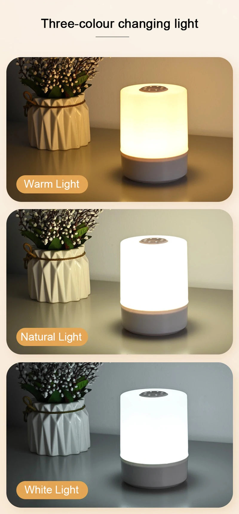 Dimmable LED Night Light with Touch Control - Smarsty
