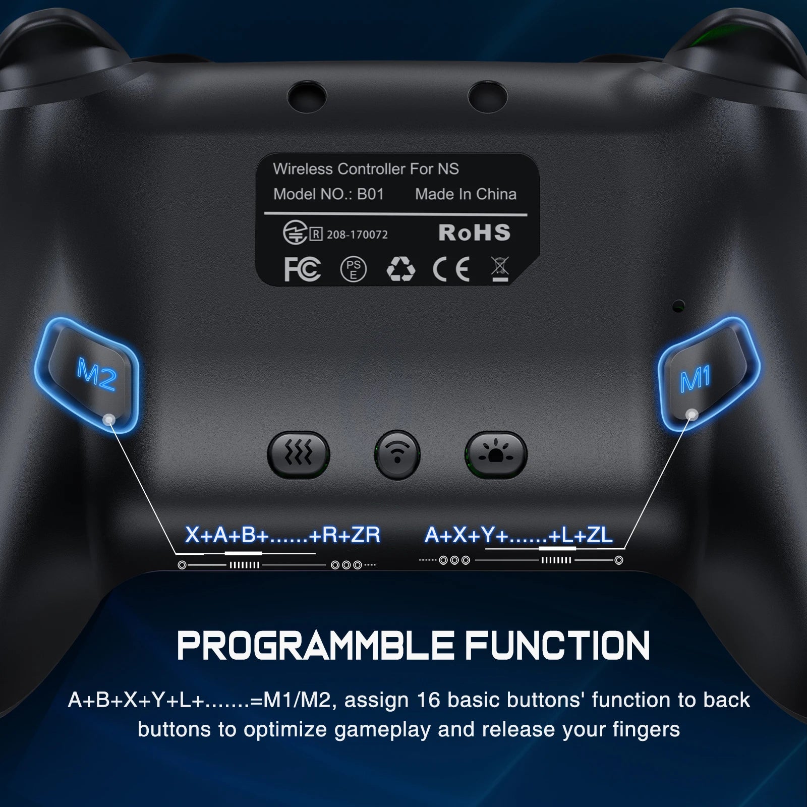Dinofire Wireless Bluetooth RGB Controller for Nintendo Switch - Smarsty
