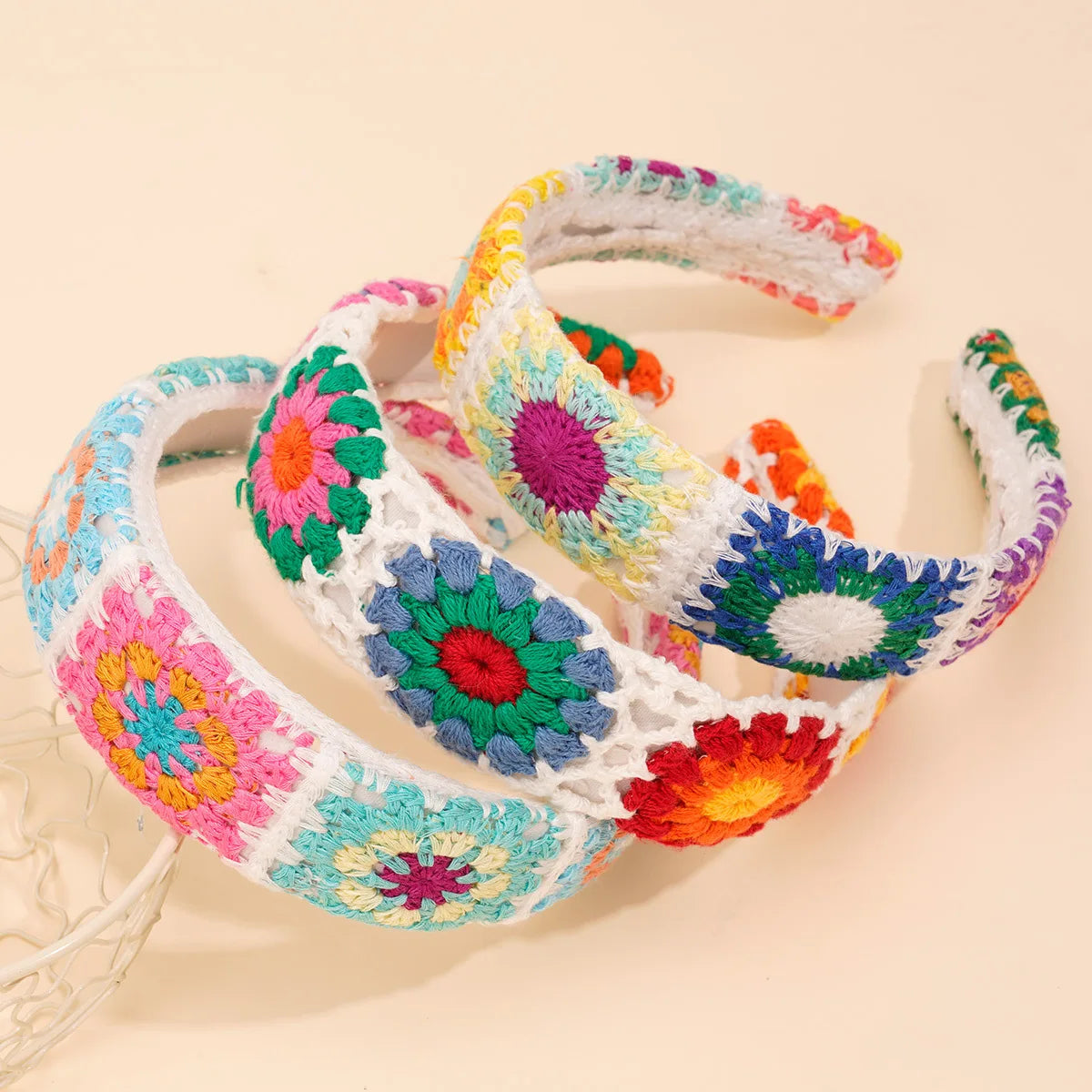 Knitted Headband Bohemian Handmade Summer Seaside Cotton - Smarsty