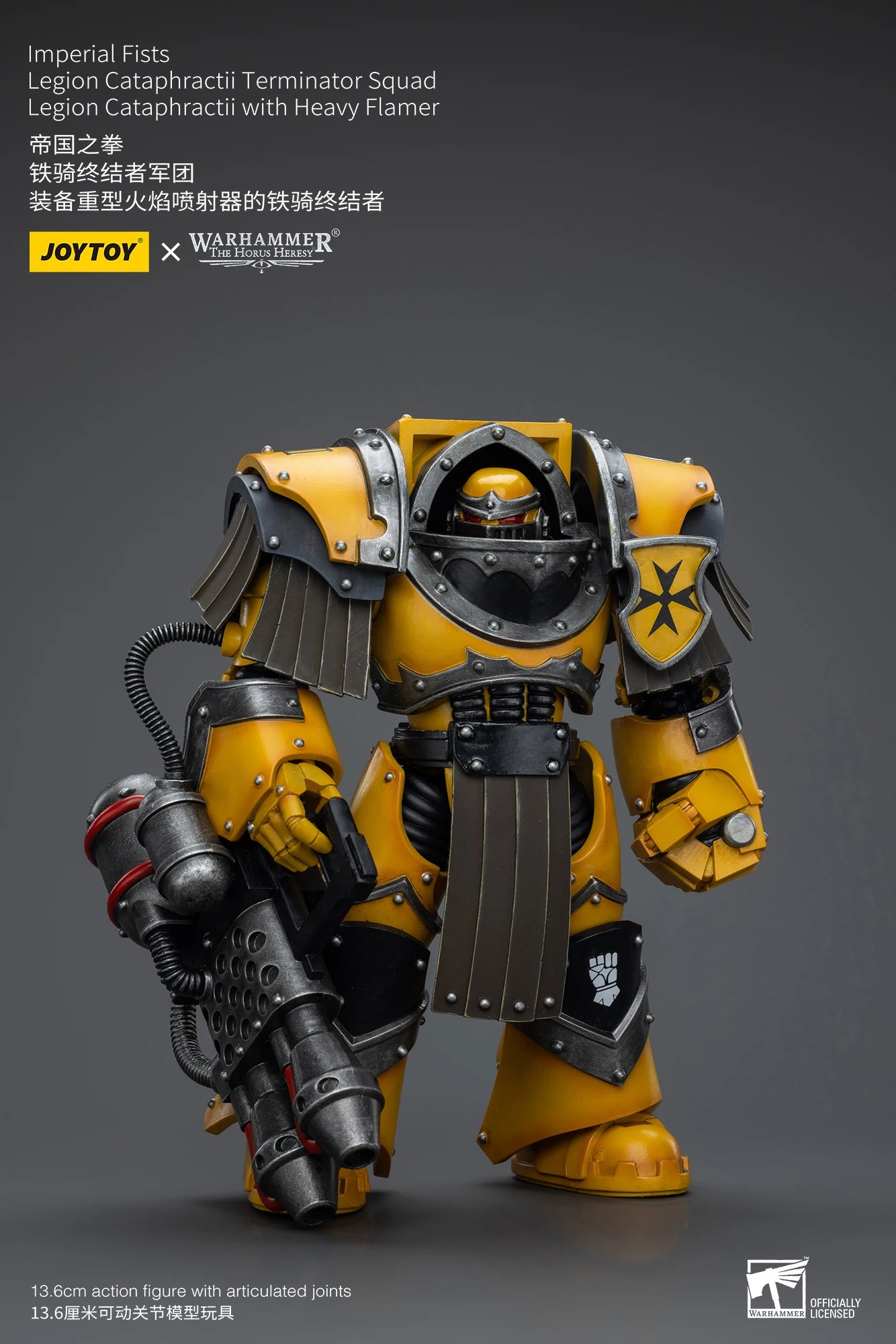 JOYTOY Warhammer 40k 1/18 Action Figures Anime 13.6cm Imperial Fists Legion Cataphractii Terminator Squad Collection Model Toys