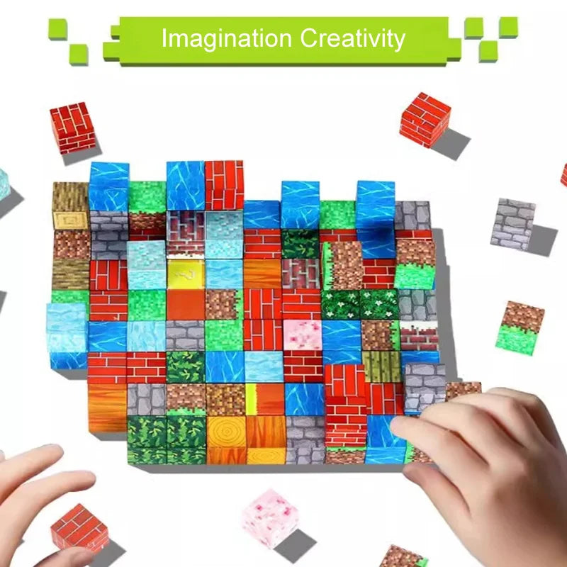 50-400pcs Mine Magnetic Building Block World Magnet Cube Set for Boys Girls Kid DIY Model Children Sensory Toy Christmas Gift - Smarsty