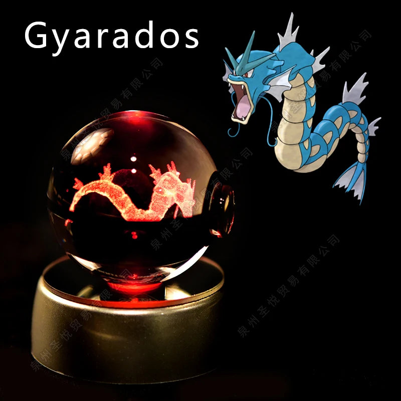 3D Pokemon Crystal Ball Night Light Lamp - Smarsty