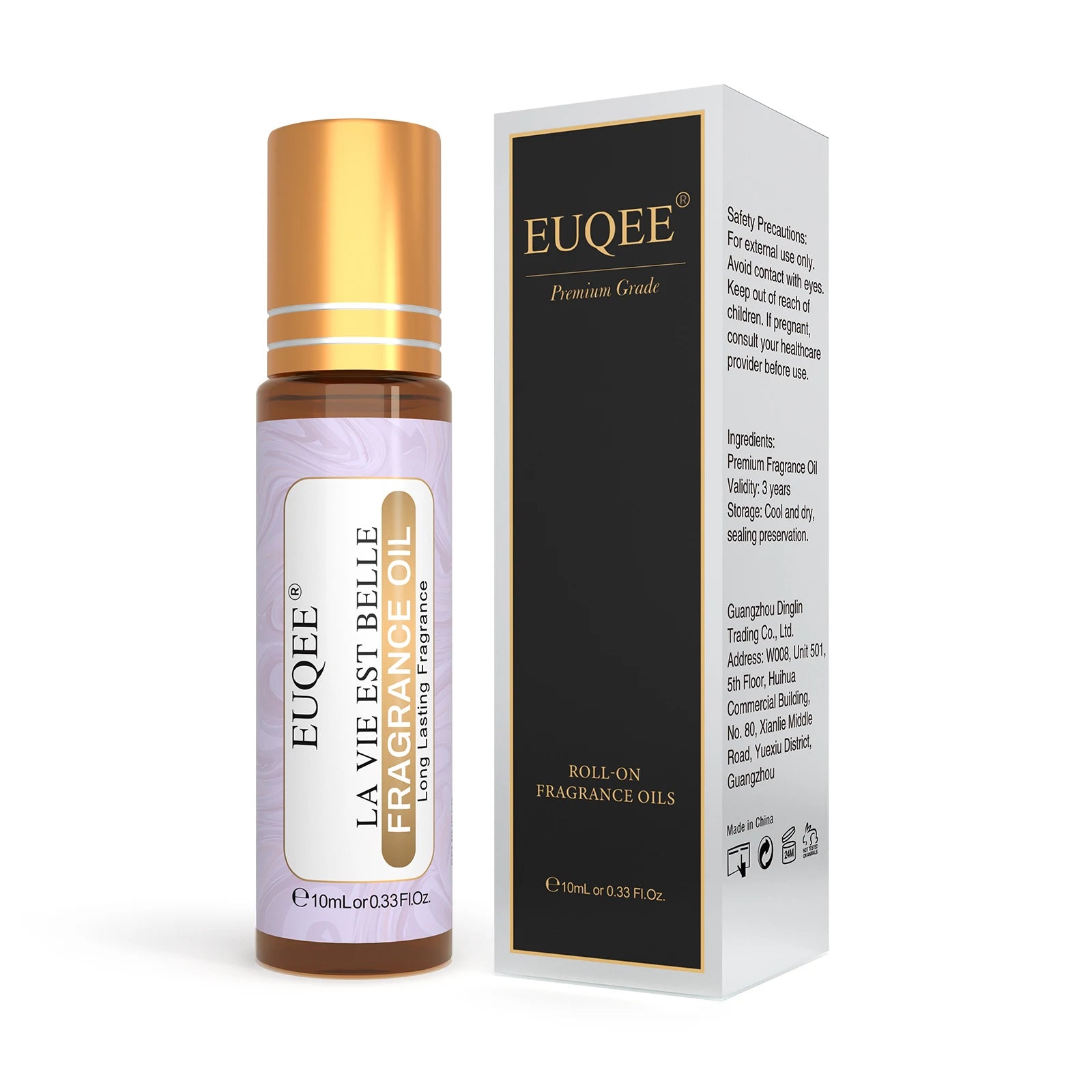 EUQEE 10ml Women's Roller Fragrance Oil Coconut Vanilla Scent - Smarsty