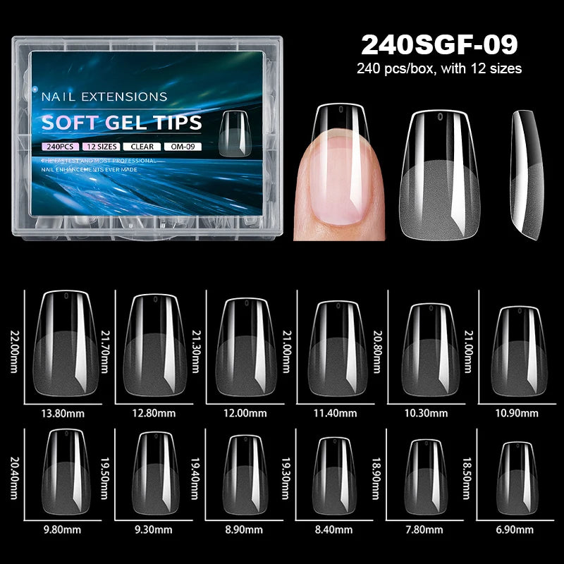 Luxury Soft Gel False Nail Tips for Elegant Manicure - Smarsty