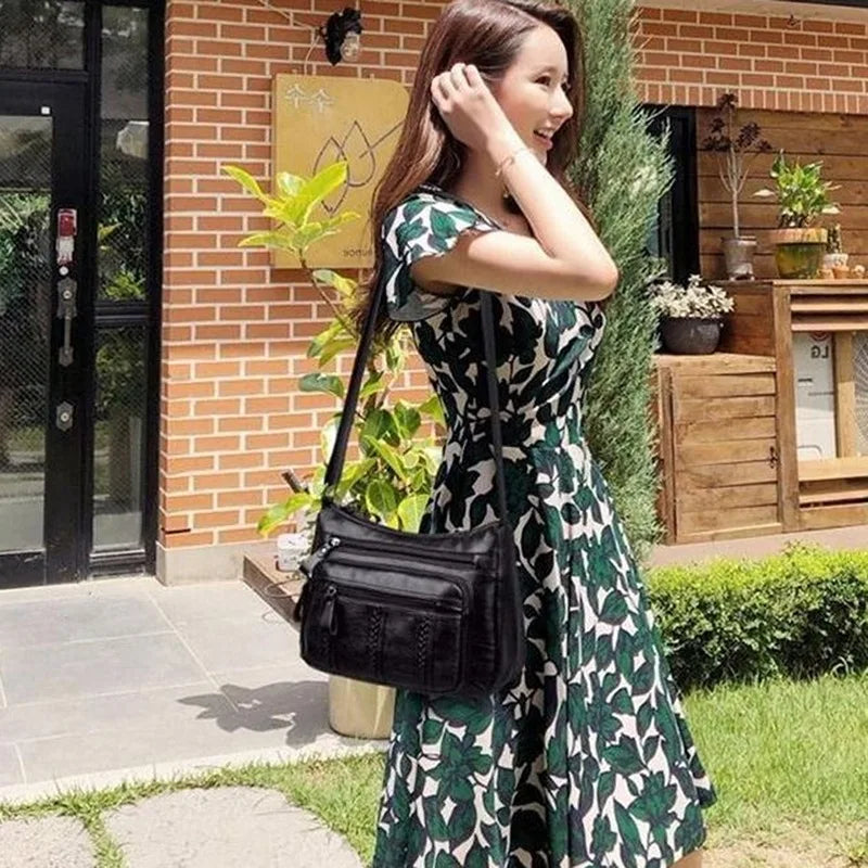 Korean Handbag Designer Leather Crossbody Bag for Women - Smarsty