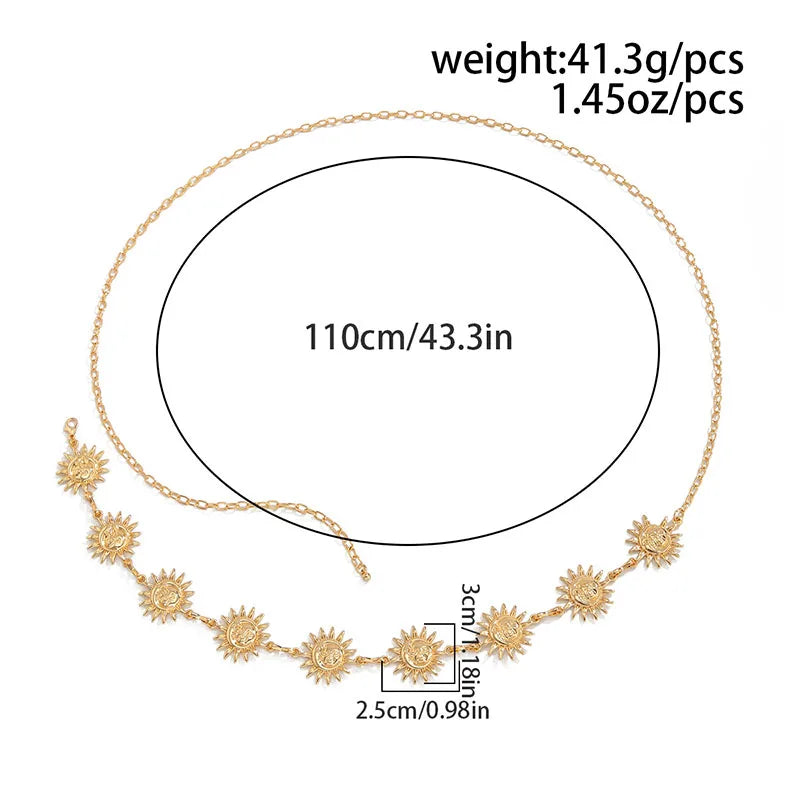 Boho Sun Waist Belly Chain for Women - Smarsty