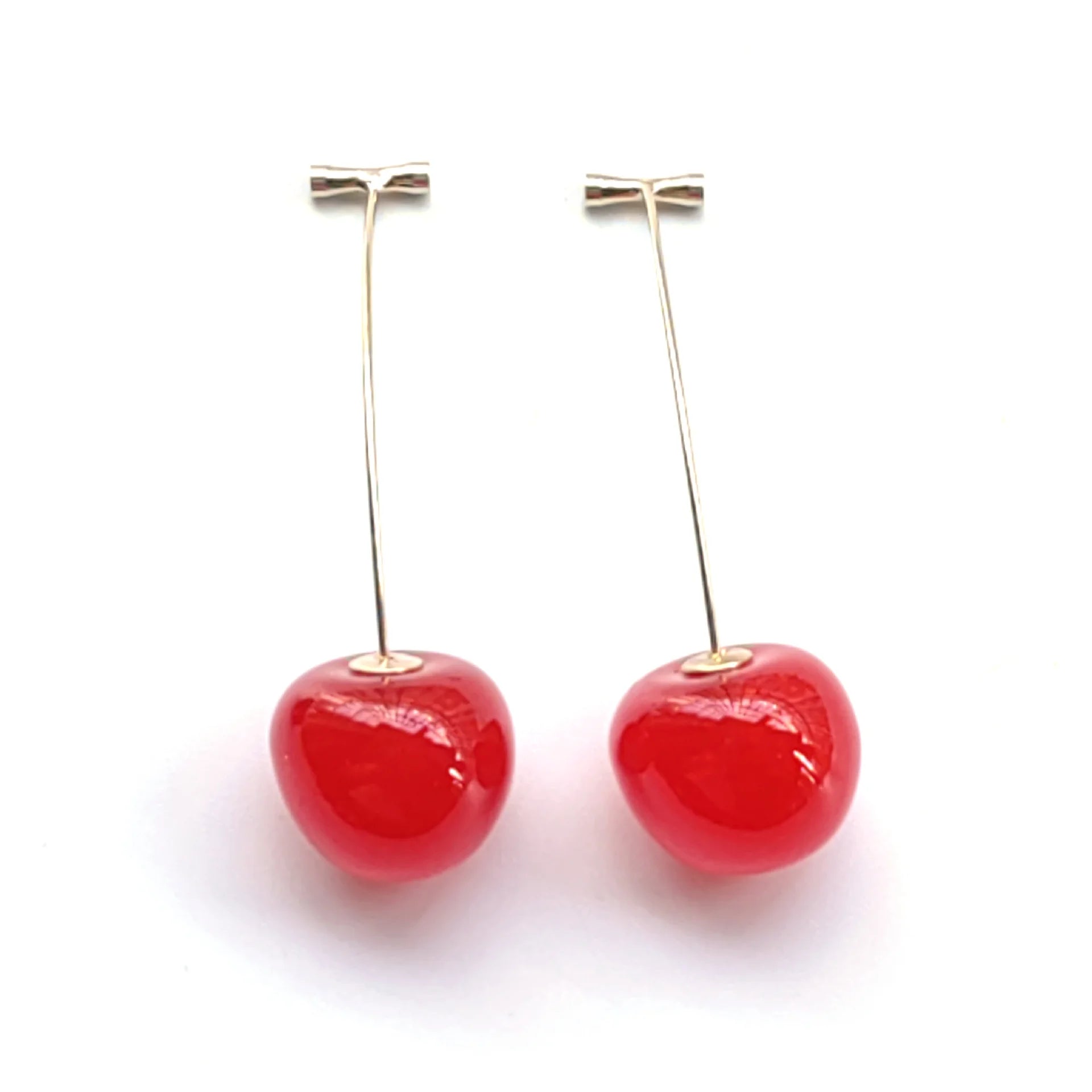 Cute Cherry Drop Earrings for Women - Trendy Summer Jewelry - Smarsty