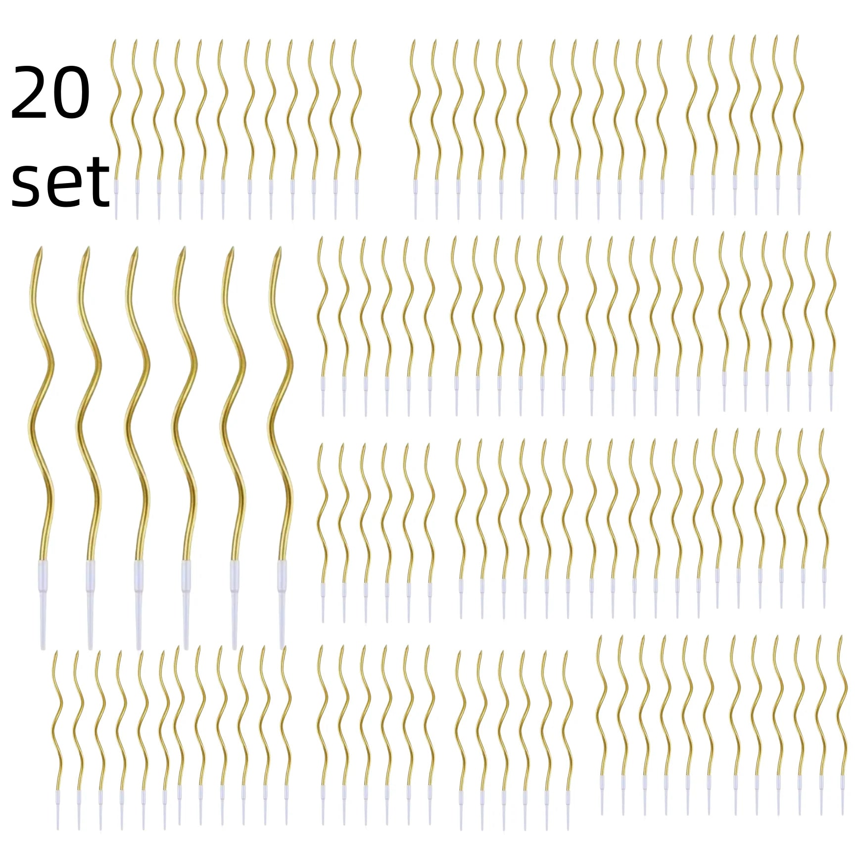 6/12/48pcs/1case Birthday Candles Spiral Cake Candles Long Thin Cake Candles For Wedding Party And Cake Decoration - Smarsty