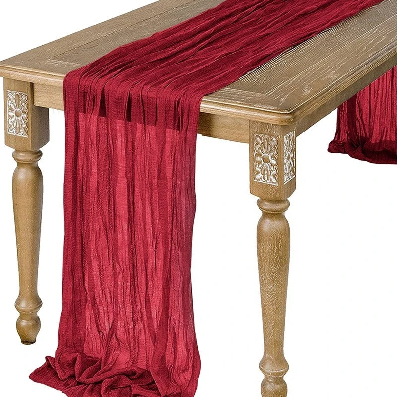 Semi-Sheer Gauze Table Runner for Vintage Weddings - Smarsty